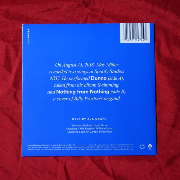 Mac Miller Spotify Singles Limited 7" Blue Vinyl - Picture 2 of 4